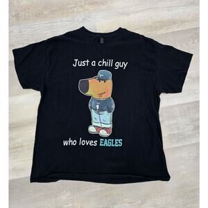 Philadelphia Eagles I'm Just a Chill Guy Meme Funny Shirt NFL T-Shirt Men's XL
